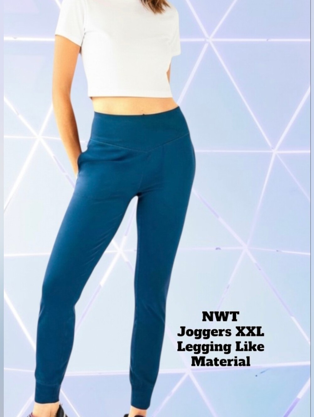 NWT XXL Lightweight Moisture Wicking Joggers Relaxed Fit w Tapered Leg & Pockets
